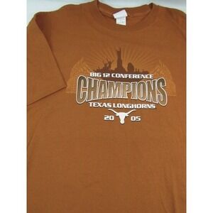 Big 12 Champions Texas Longhorns 2005 Orange Tee Shirt Size XL